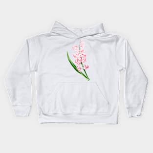 Pink Hyacinth - Botanical Illustration Kids Hoodie